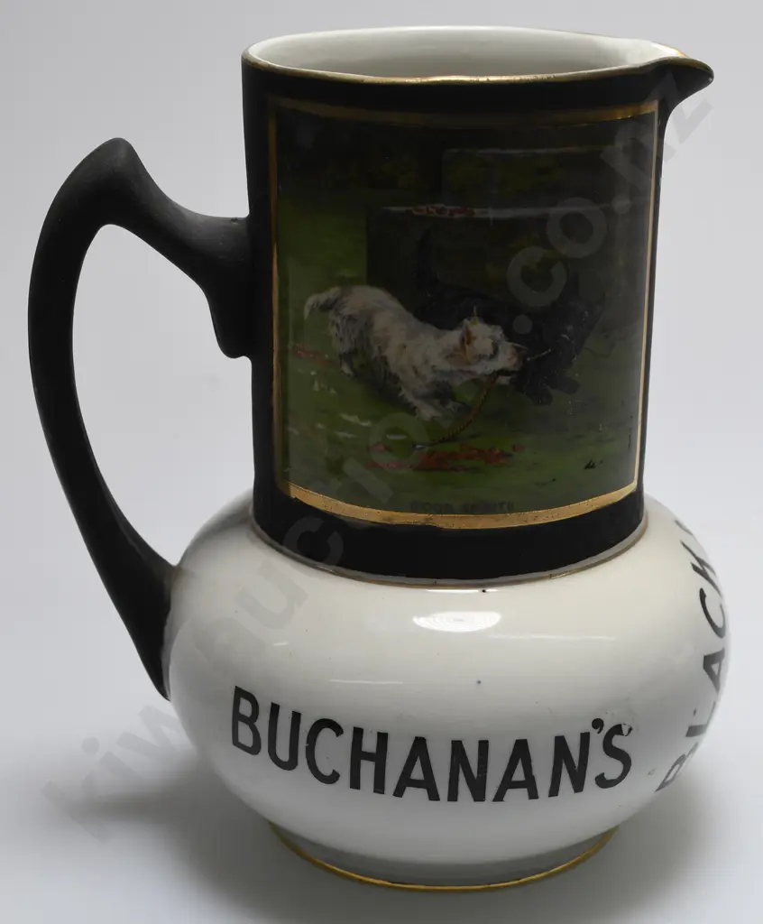 BUCHANAN'S BLACK & WHITE WHISKY WATER JUG Image 1++