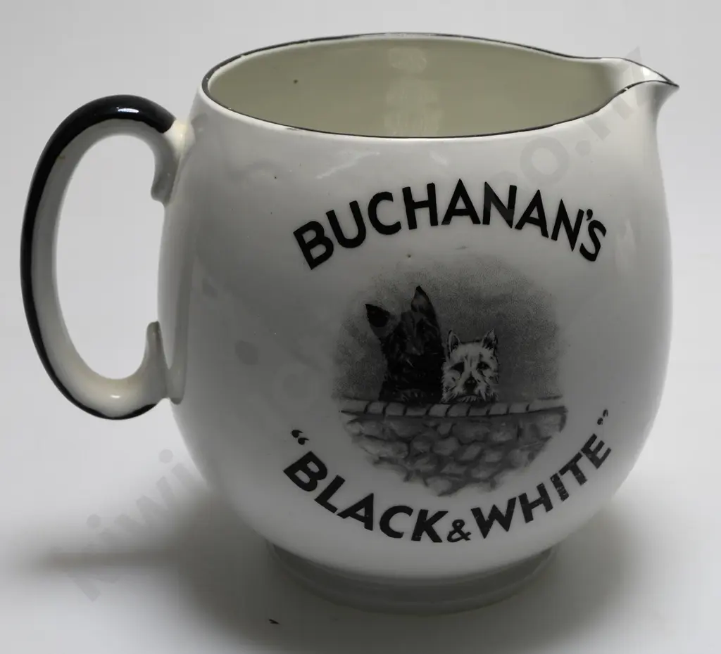 BUCHANAN'S BLACK & WHITE WHISKY WATER JUG Image 1++