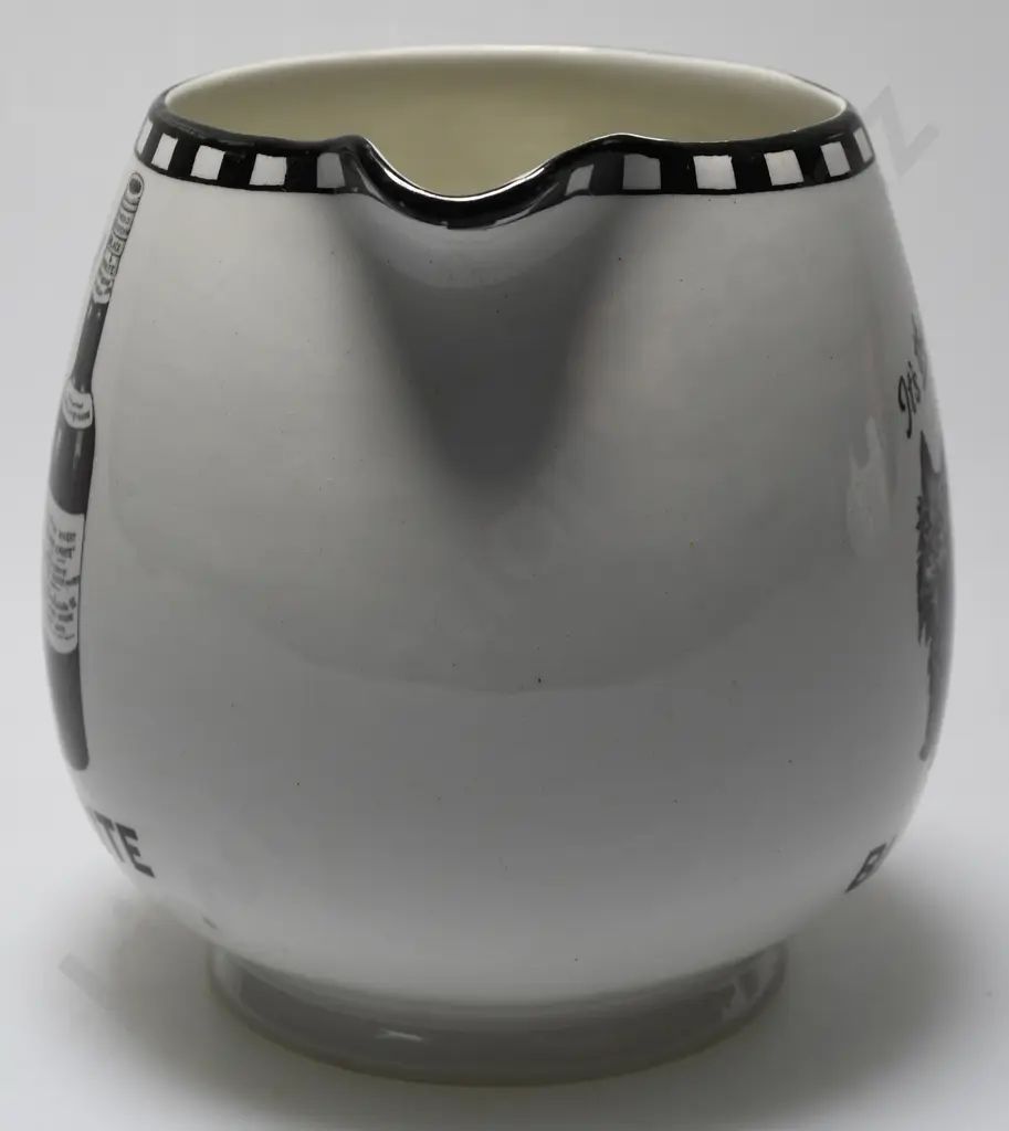 BLACK & WHITE WHISKY WATER JUG Image 1++