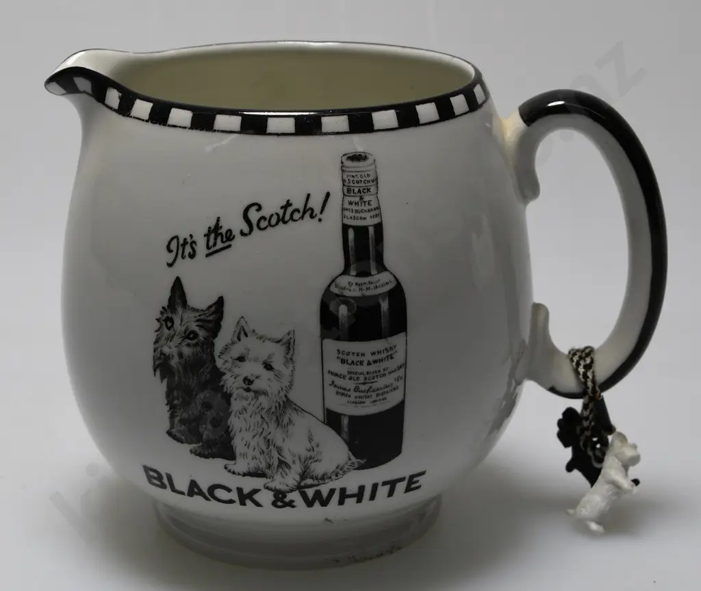 BLACK & WHITE WHISKY WATER JUG Image 1++