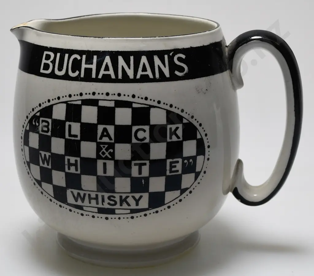 BUCHANAN'S BLACK & WHITE WHISKY WATER JUG Image 1++