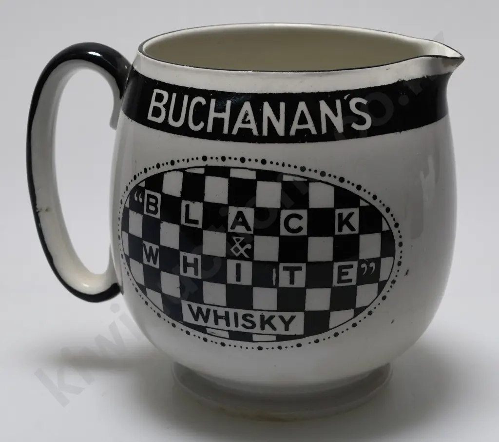 BUCHANAN'S BLACK & WHITE WHISKY WATER JUG Image 1++
