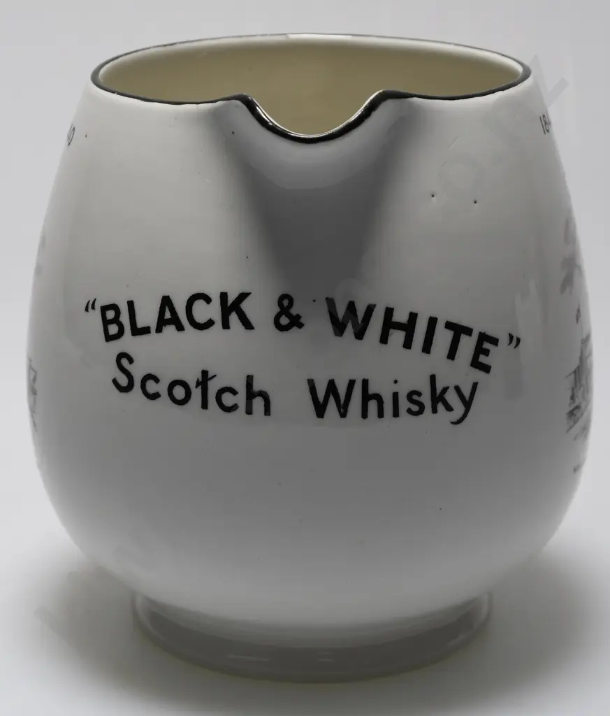BLACK & WHITE WHISKY WATER JUG Image 1++