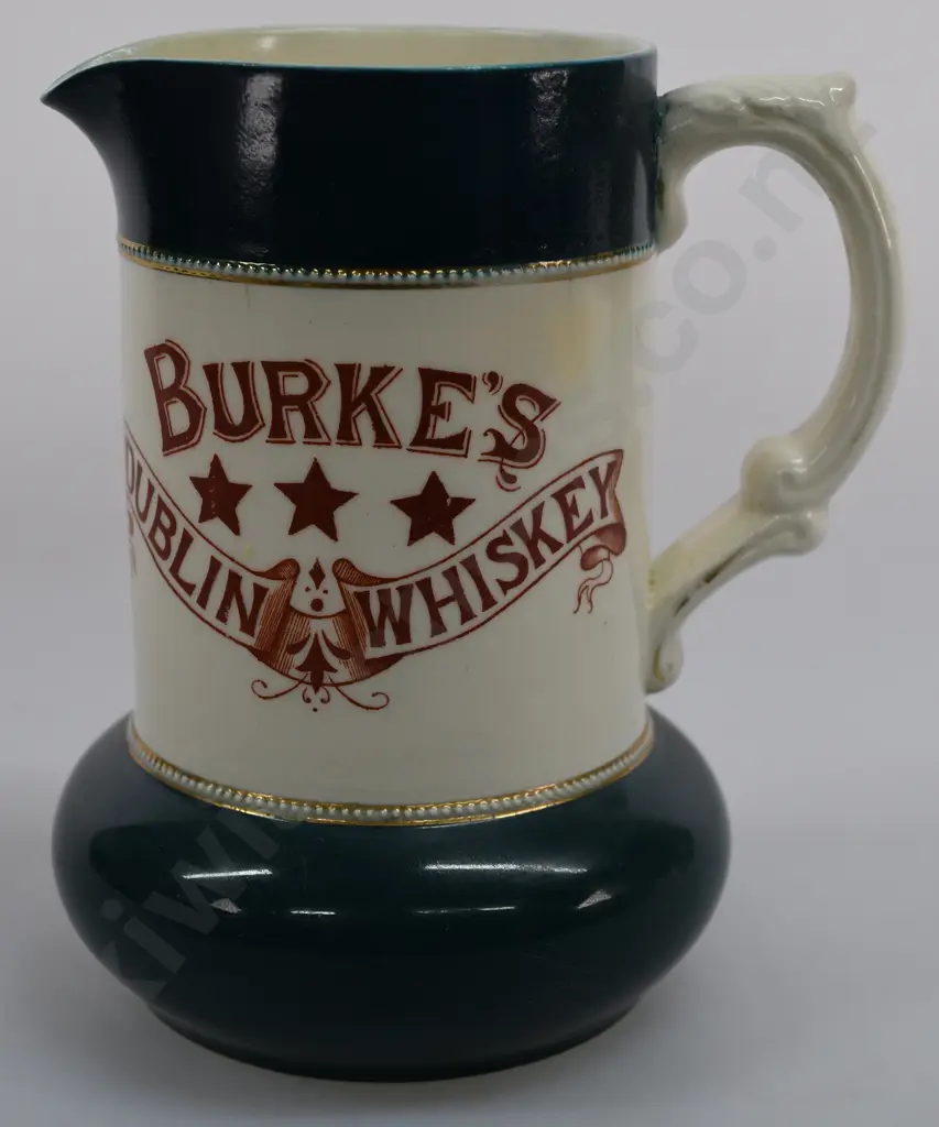 BURKE’S DUBLIN WHISKEY ADVERTISING WATER JUG Image 1++