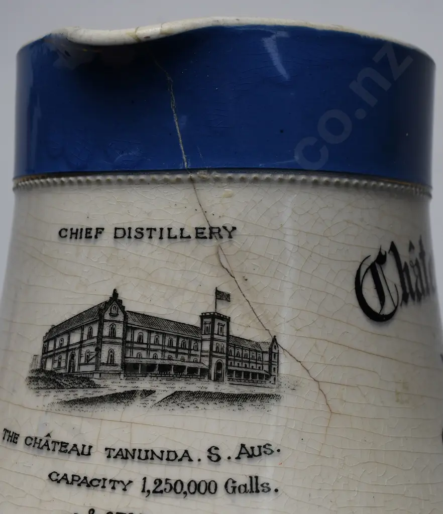 CHATEAU TANUNDA STANDARD BRANDY ADVERTISING JUG Image 1++