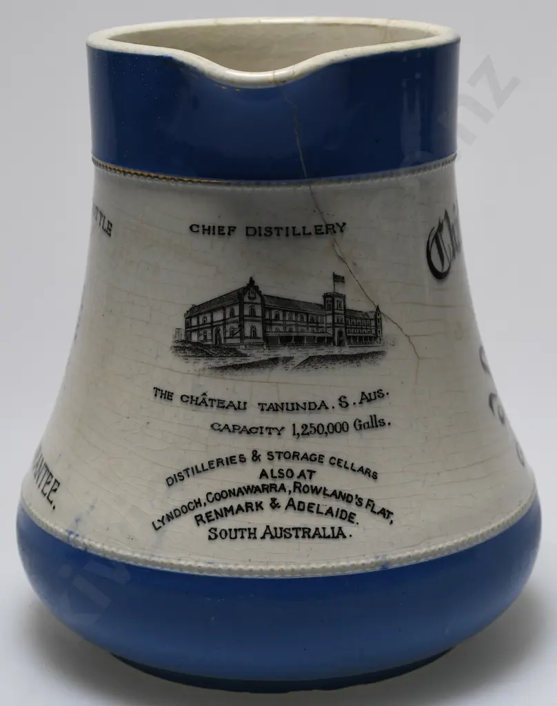 CHATEAU TANUNDA STANDARD BRANDY ADVERTISING JUG Image 1++