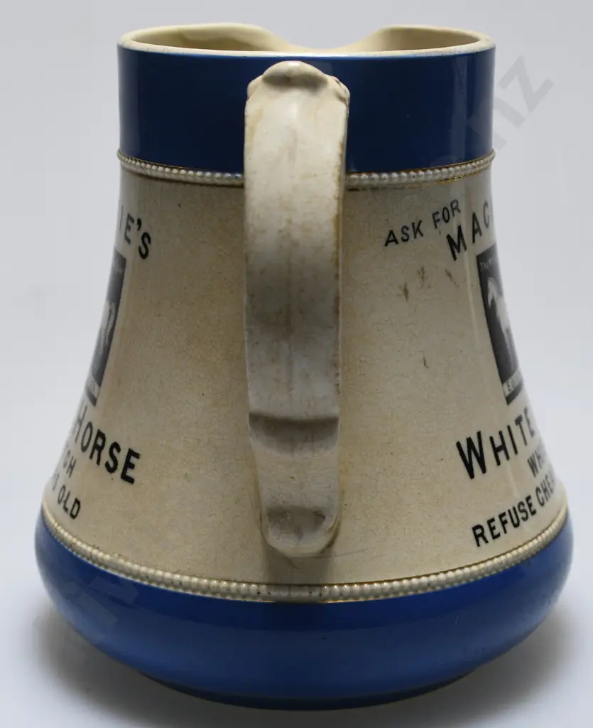 MACKIE'S WHITE HORSE WHISKY ADVERTISING WATER JUG Image 1++