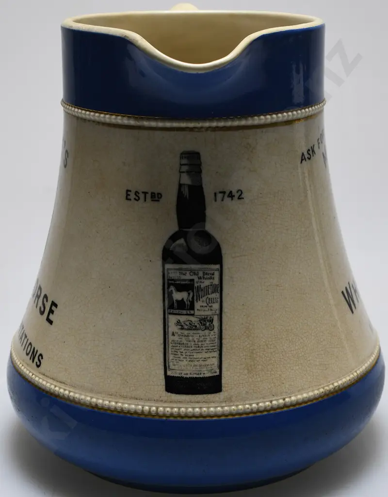 MACKIE'S WHITE HORSE WHISKY ADVERTISING WATER JUG Image 1++
