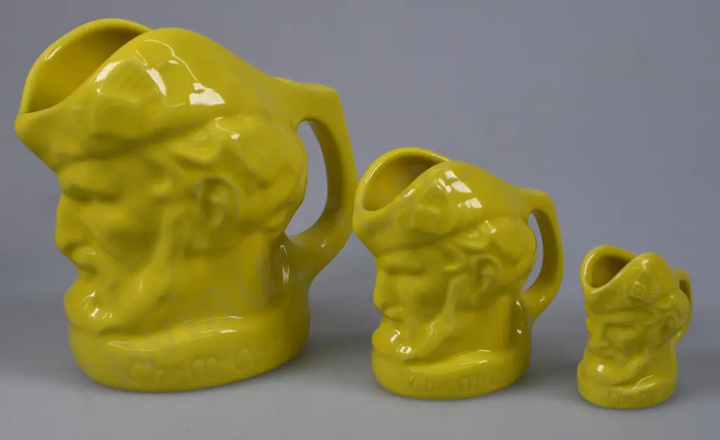 MCCALLUM CHARACTER WHISKY WATER JUGS, YELLOW Image 1++