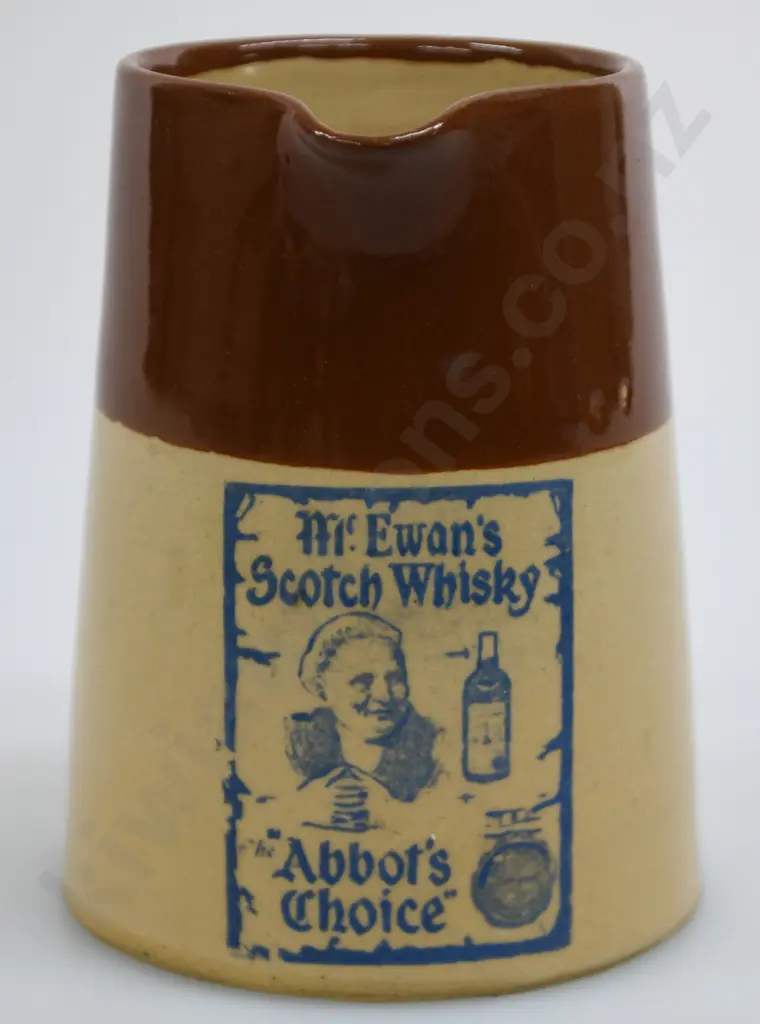 MCEWAN'S ABBOT'S CHOICE WHISKY ADVERTISING WATER JUG Image 1++