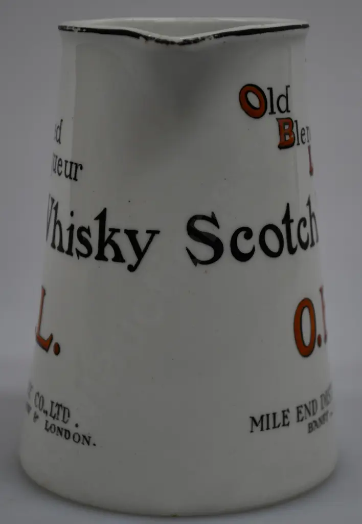 MILE END DISTILLERY WHISKY ADVERTISING WATER JUG Image 1++
