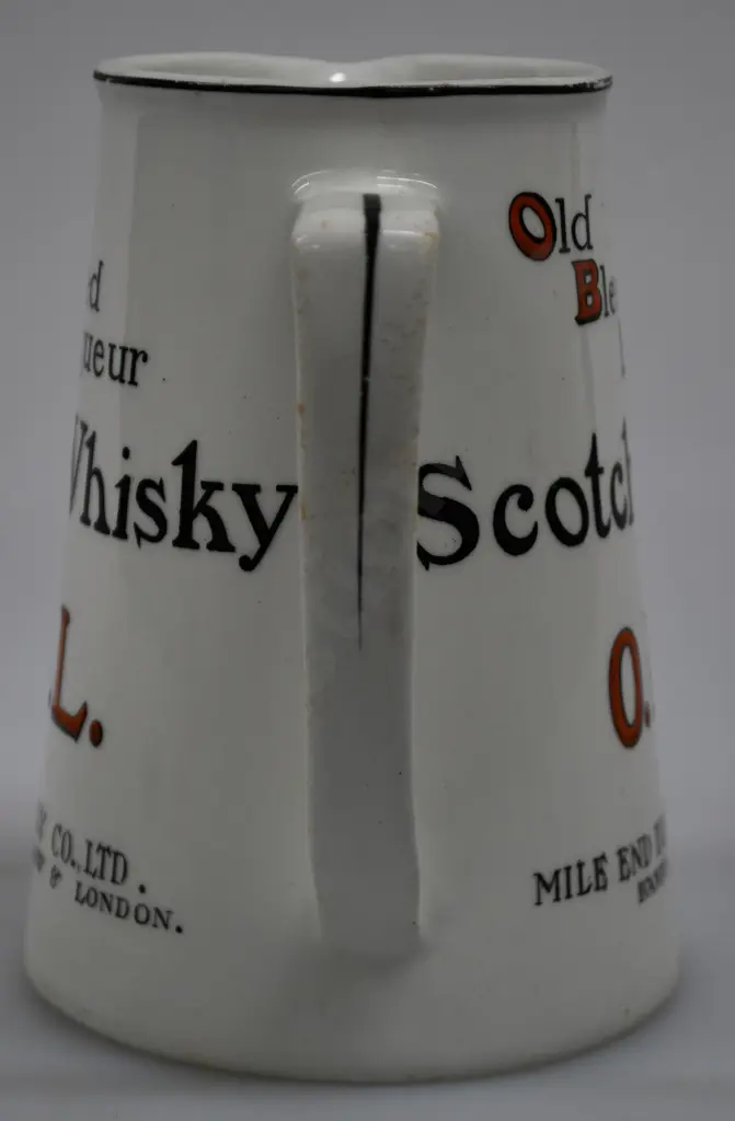 MILE END DISTILLERY WHISKY ADVERTISING WATER JUG Image 1++