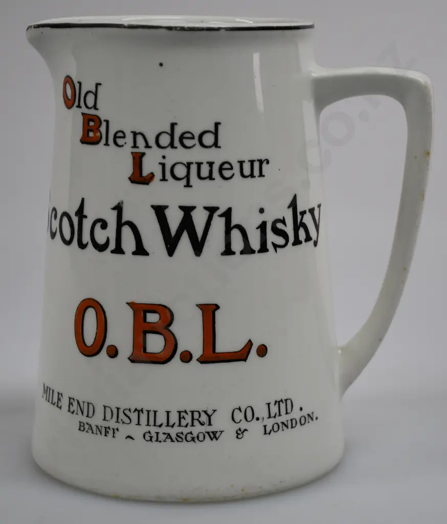 MILE END DISTILLERY WHISKY ADVERTISING WATER JUG Image 1++