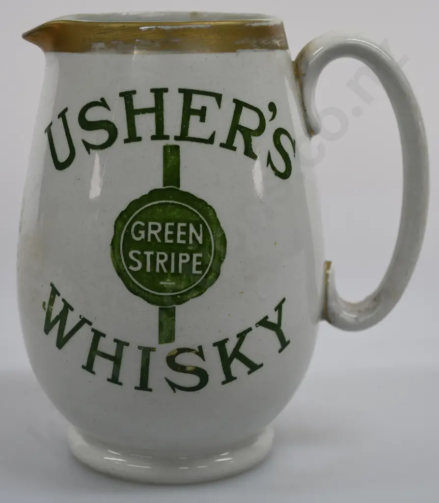 USHER'S GREEN STRIPE WHISKY WATER JUG Image 1++