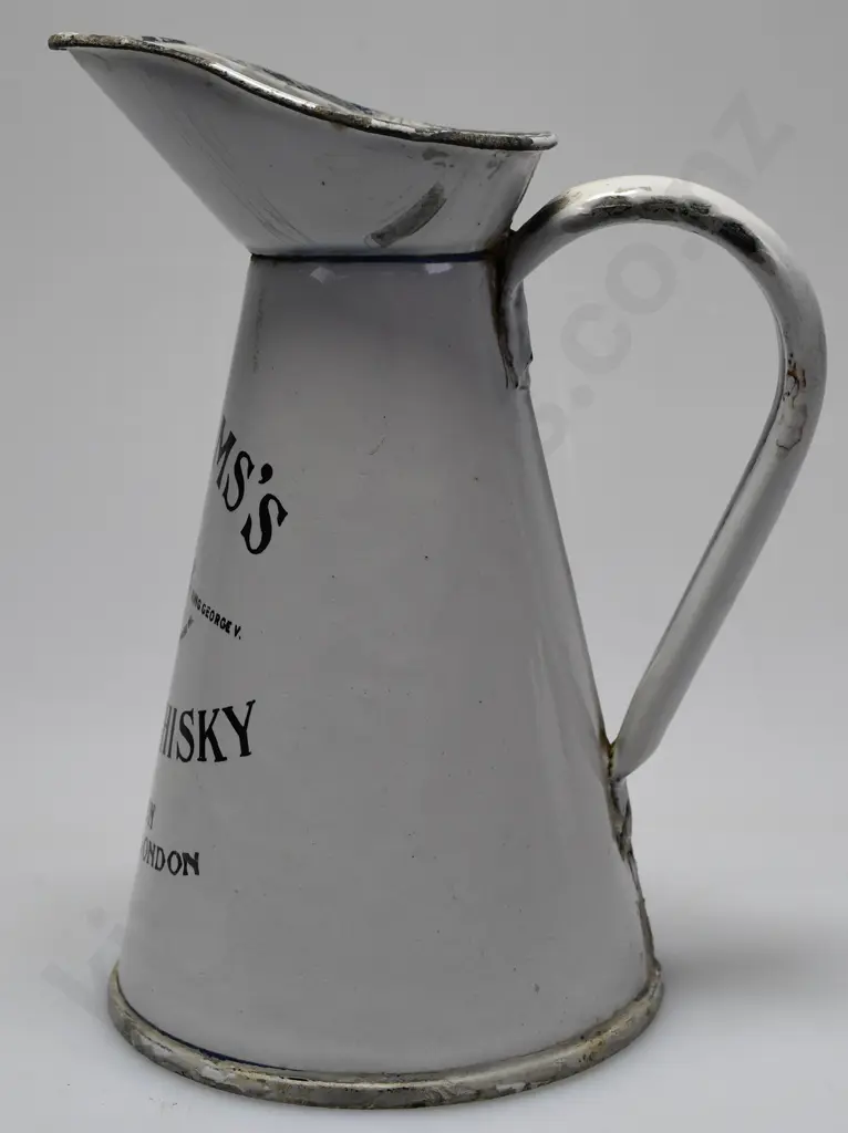 WILLIAMS'S SCOTCH WHISKY ENAMEL WATER JUG Image 1++