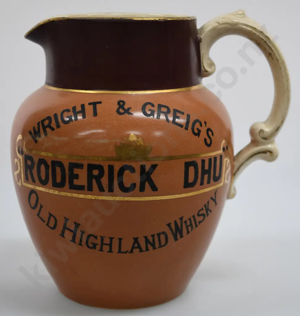 WRIGHT & GREIG'S RODERICK DHU WHISKY ADVERTISING WATER JUG Image 1++