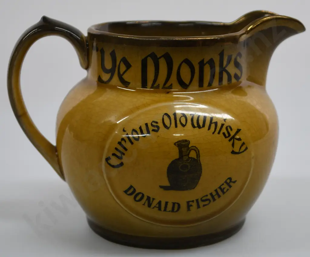 YE MONKS ENDNBURGH WHISKY ADVERTISING WATER JUG Image 1++