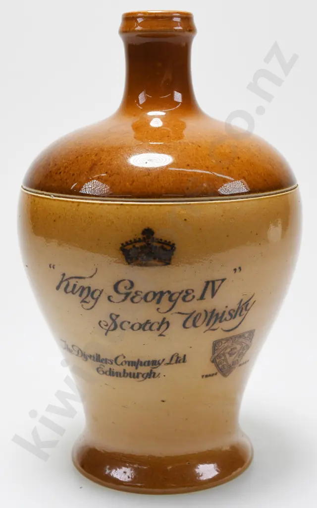 KING GEORGE IV STONEWARE WHISKY JUG Image 1++