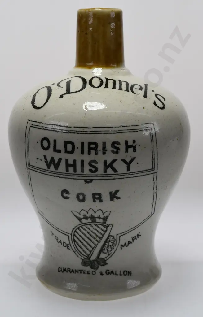O’DONNEL’S IRISH STONEWARE WHISKY JUG Image 1++