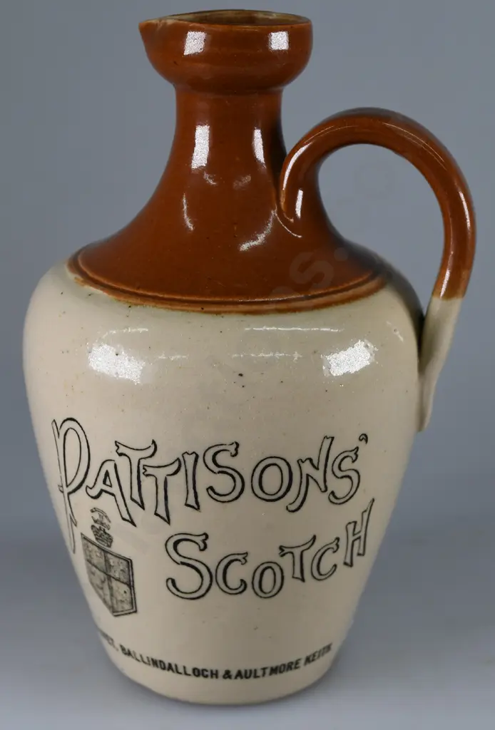 PATTISONS’ SCOTCH STONEWARE WHISKY JUG Image 1++