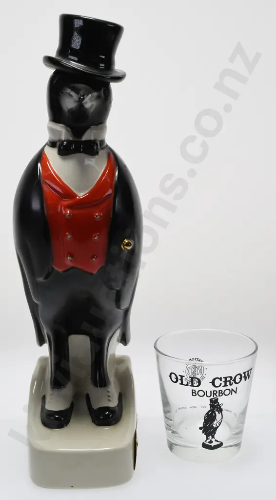 OLD CROW CERAMIC DECANTER Image 1++