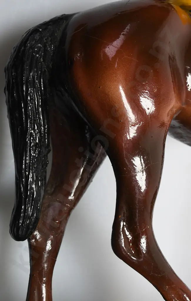 ST LEGER SCOTCH HORSE AND JOCKEY FIGURE Image 1++