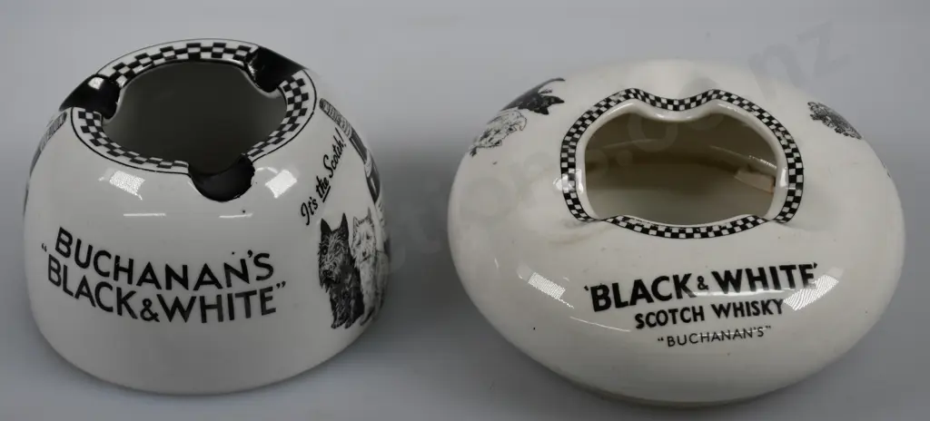 BLACK & WHITE BEEHIVE WHISKY ASHTRAY Image 1++