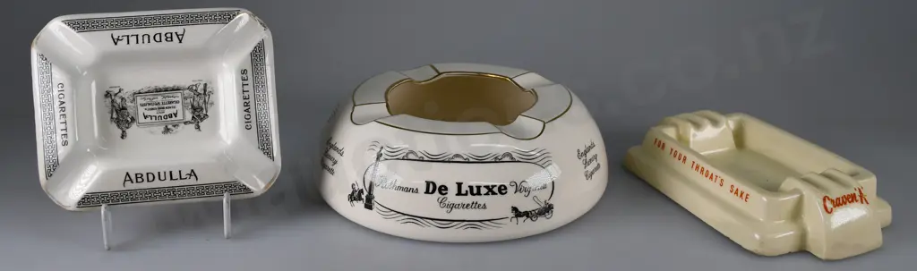 ABDULLAH / ROTHMANS / CRAVEN A CIGARETTE ADVERTISING ASHTRAYS Image 1++