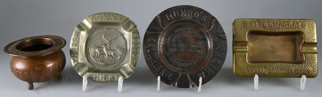 METAL WHISKY ADVERTISING ASHTRAYS Image 1++