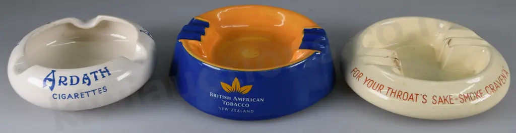 ARDATH / BRITISH AMERICAN / CRAVEN A CIGARETTE ADVERTISING ASHTRAYS Image 1++
