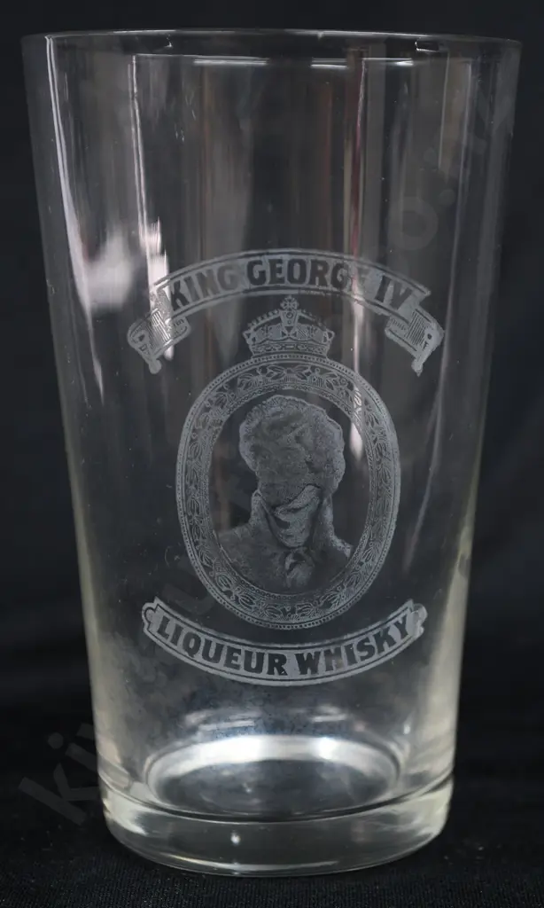 KING GEORGE IV DRINKING GLASS Image 1++