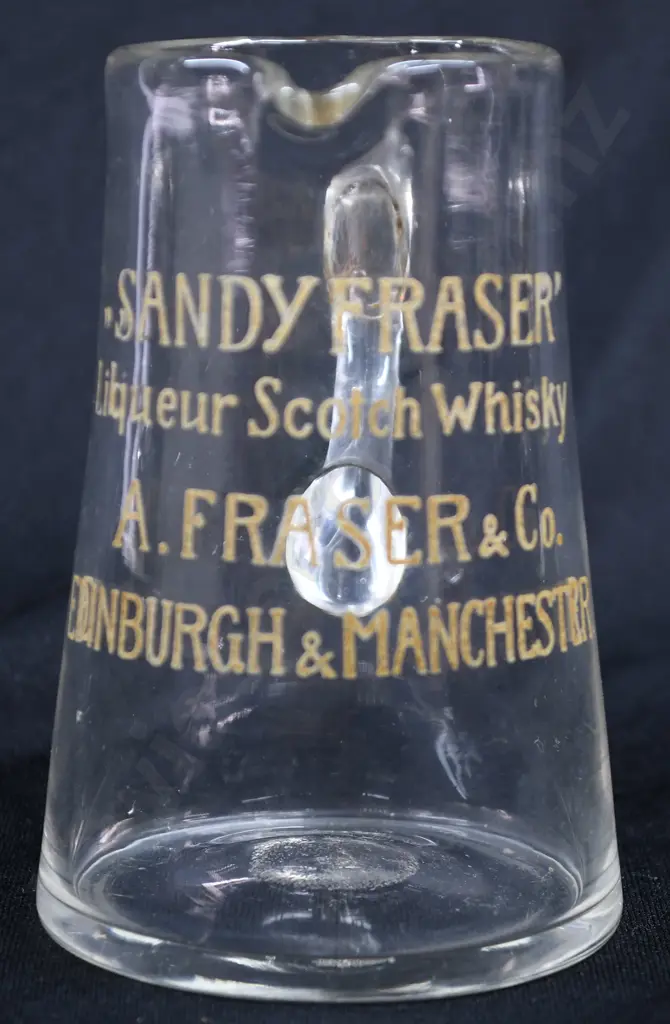 SANDY FRASER SCOTCH WHISKY GLASS WATER JUG Image 1++