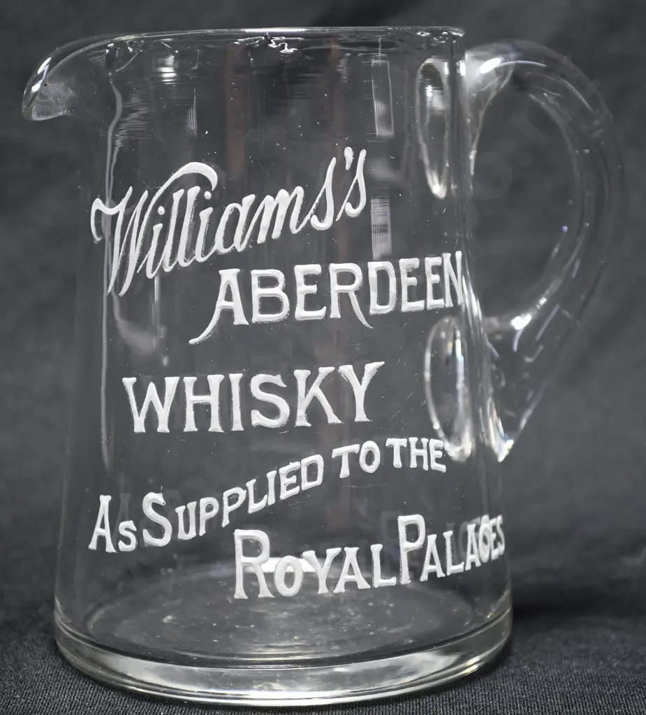 WILLIAMS'S WHISKY GLASS WATER JUG Image 1++