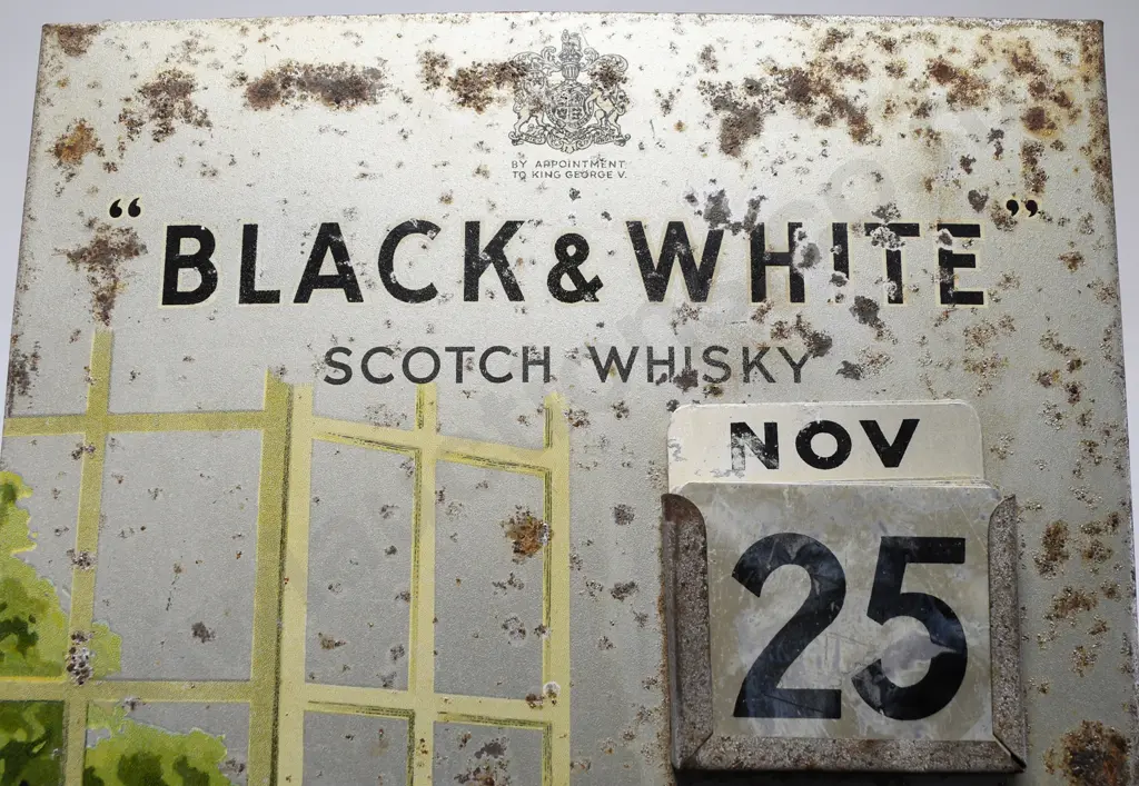 BLACK & WHITE WHISKY PERPETUAL CALENDAR Image 1++