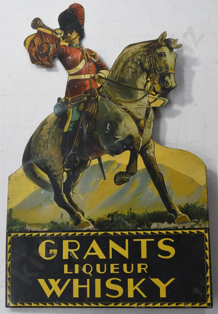 GRANTS LIQUEUR WHISKY TIN STAND UP SIGN Image 1++