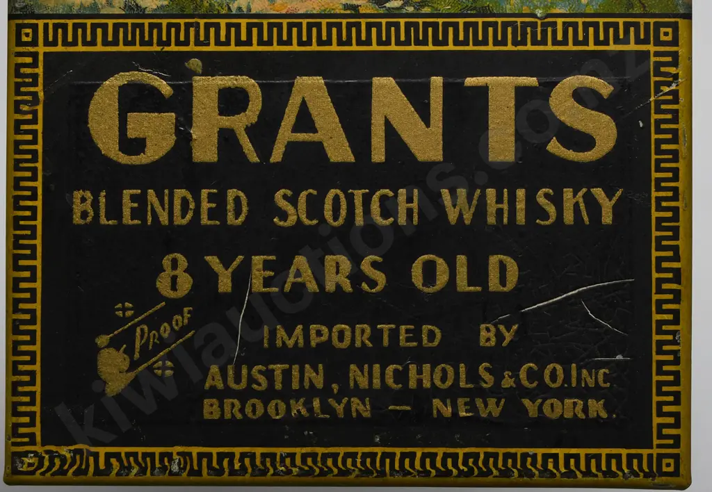 GRANTS SCOTCH WHISKY TIN PLATE DISPLAY STAND Image 1++