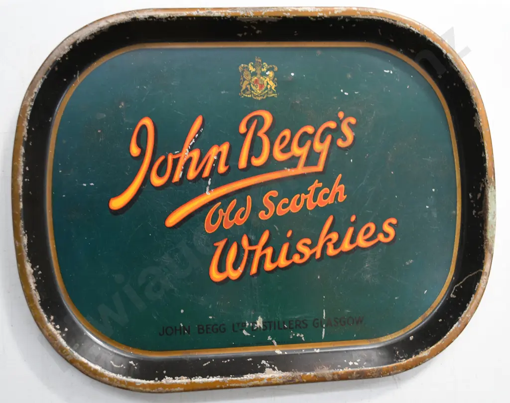JOHN BEGGS OLD SCOTCH WHISKIES DRINKS TRAY Image 1++