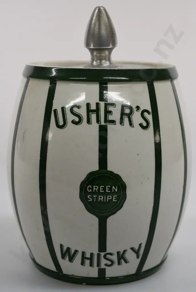 USHER'S GREEN STRIPE WHISKY TOBACCO JAR Image 1++