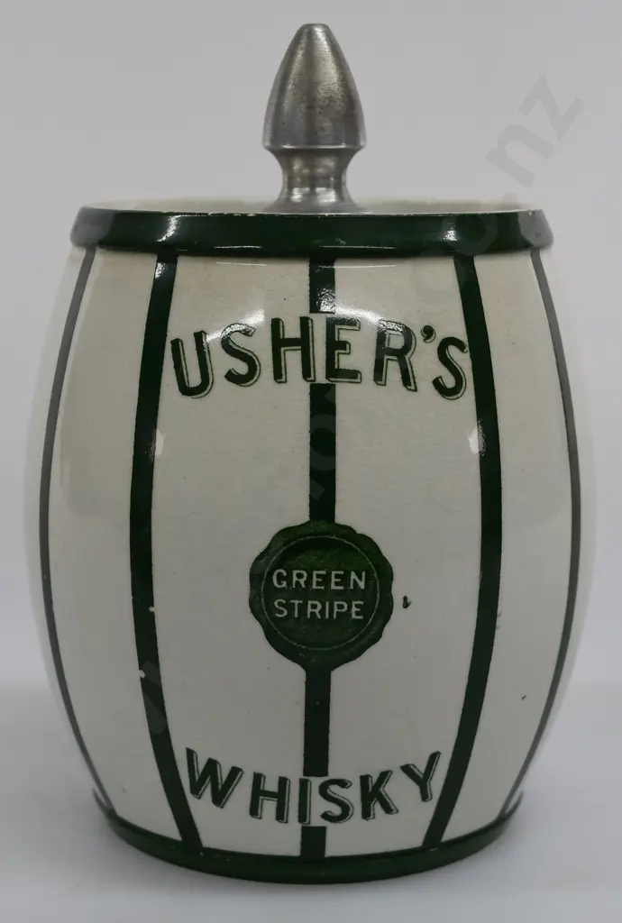 USHER'S GREEN STRIPE WHISKY TOBACCO JAR Image 1++