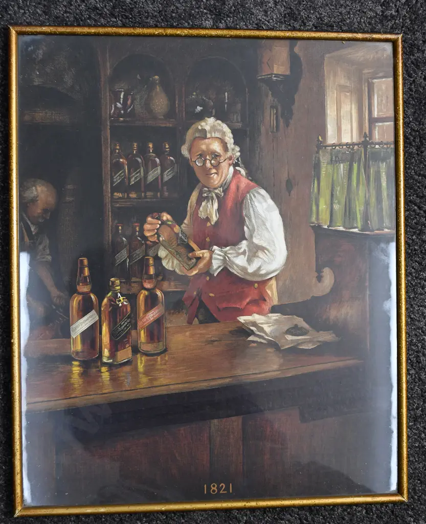 JOHNNIE WALKER FRAMED PICTURE Image 1++