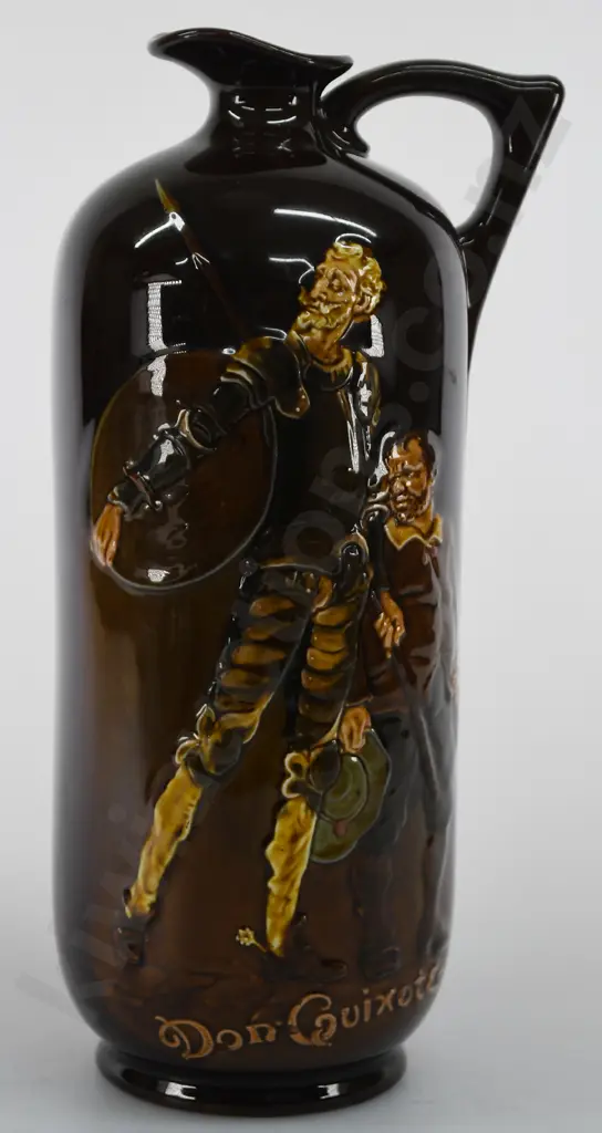 ROYAL DOULTON KINGSWARE FLASK DON QUIXOTE Image 1++