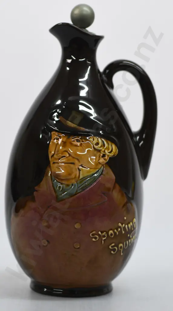 ROYAL DOULTON KINGSWARE FLASK SPORTING SQUIRE Image 1++