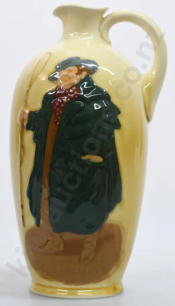 ROYAL DOULTON QUEENSWARE FLASK TONY WELLER Image 1++