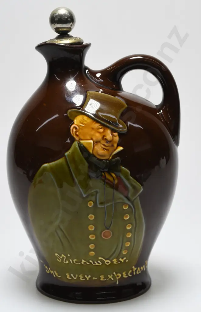 ROYAL DOULTON KINGSWARE MICAWBER FLASK Image 1++