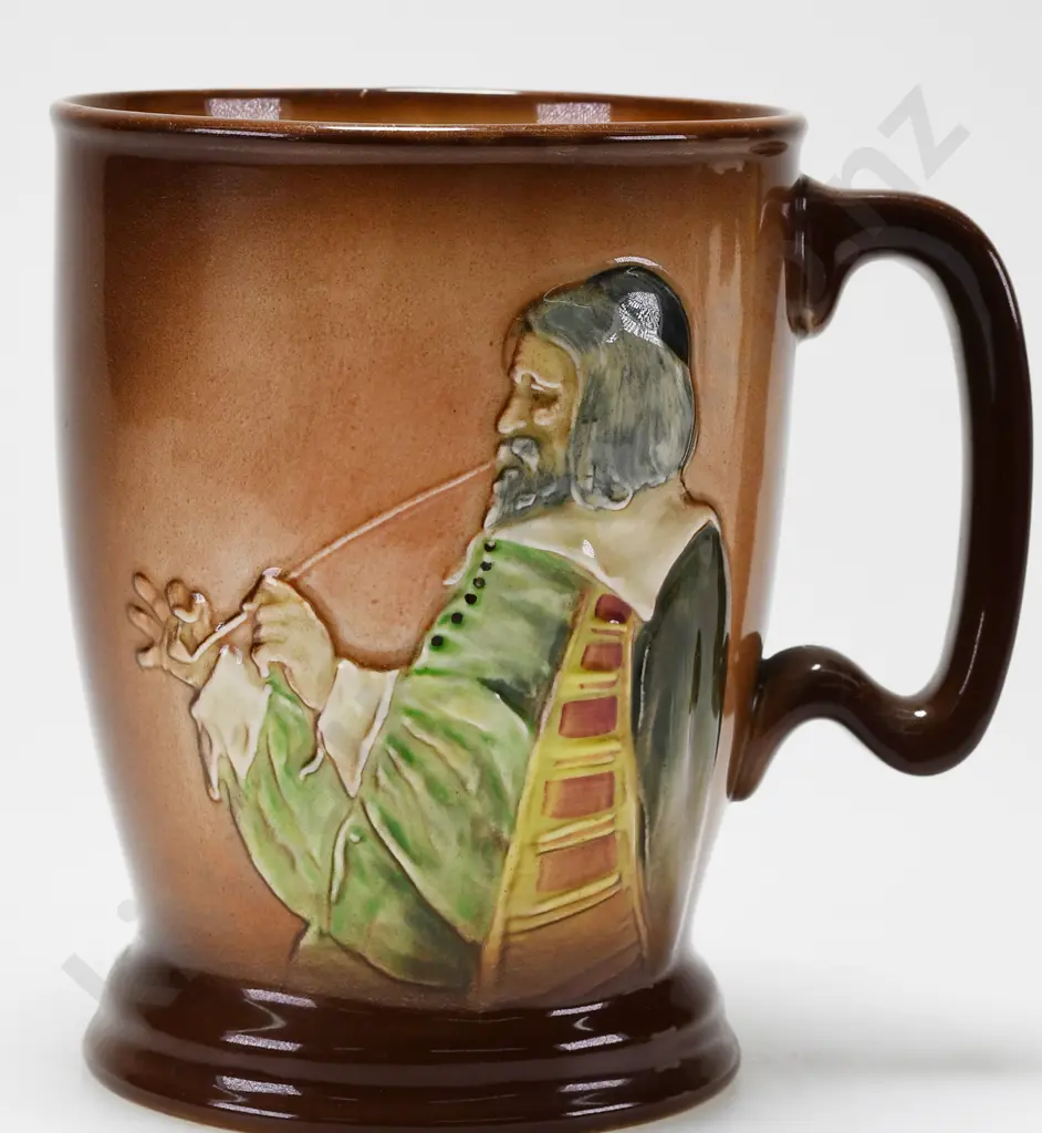 ROYAL DOULTON AIRBRUSED TANKARD GENT SMOKING Image 1++
