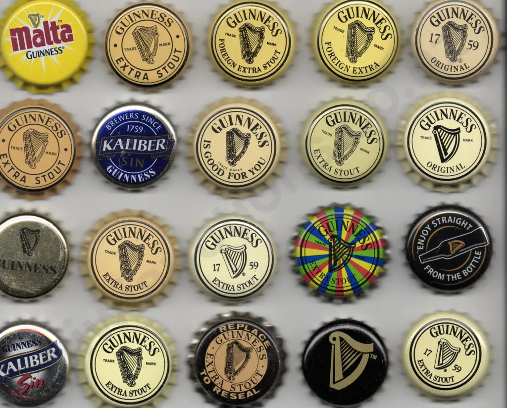 GUINNESS BOTTLE CAPS 20 DIFFERENT Image 1++