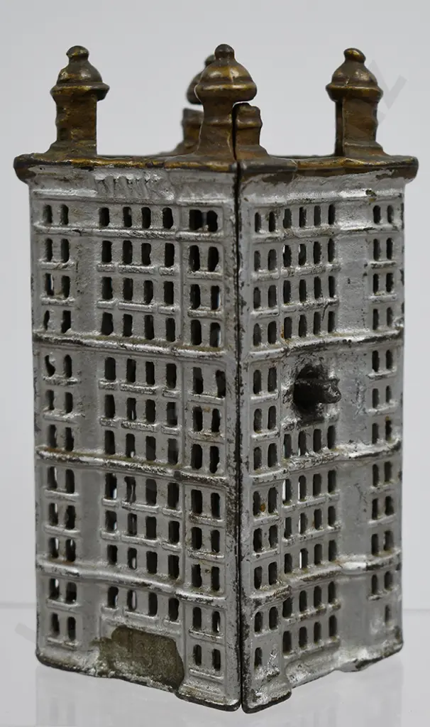 CAST IRON SKYSCRAPER MONEY BANK Image 1++