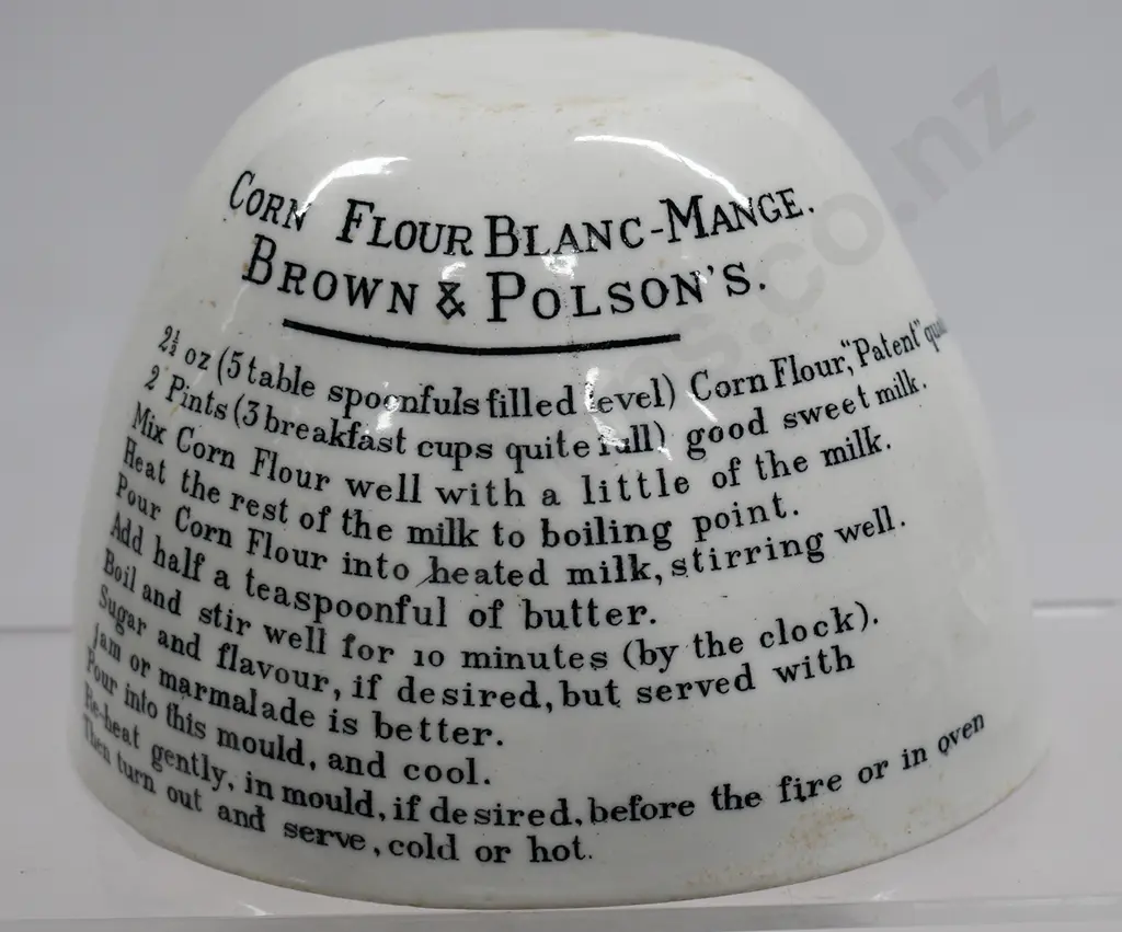 BROWN & POLSON'S RAISING POWDER PLATE, JELLY MOULD Image 1++