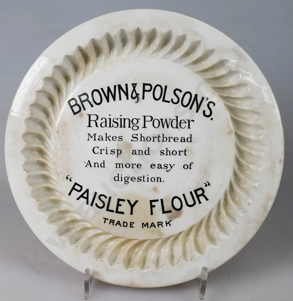 BROWN & POLSON'S RAISING POWDER PLATE, JELLY MOULD Image 1++