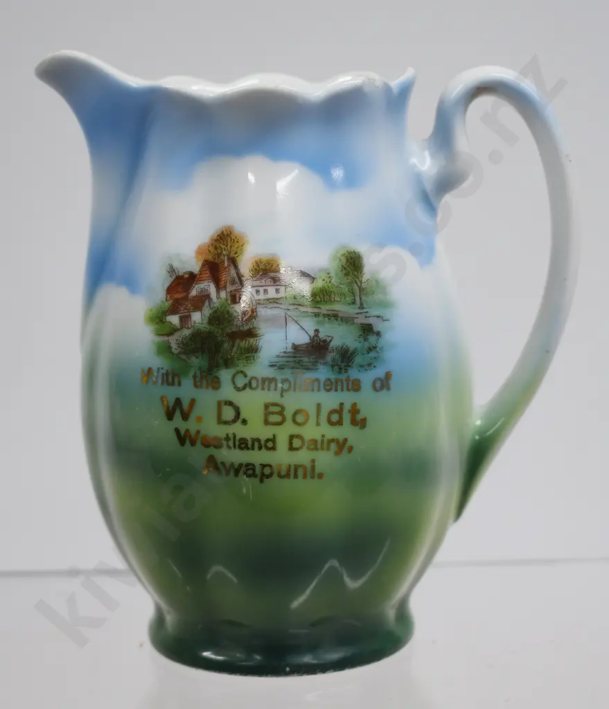 RURAL SCENE ADVERTISING JUG, BOLDT AWAPUNI Image 1++